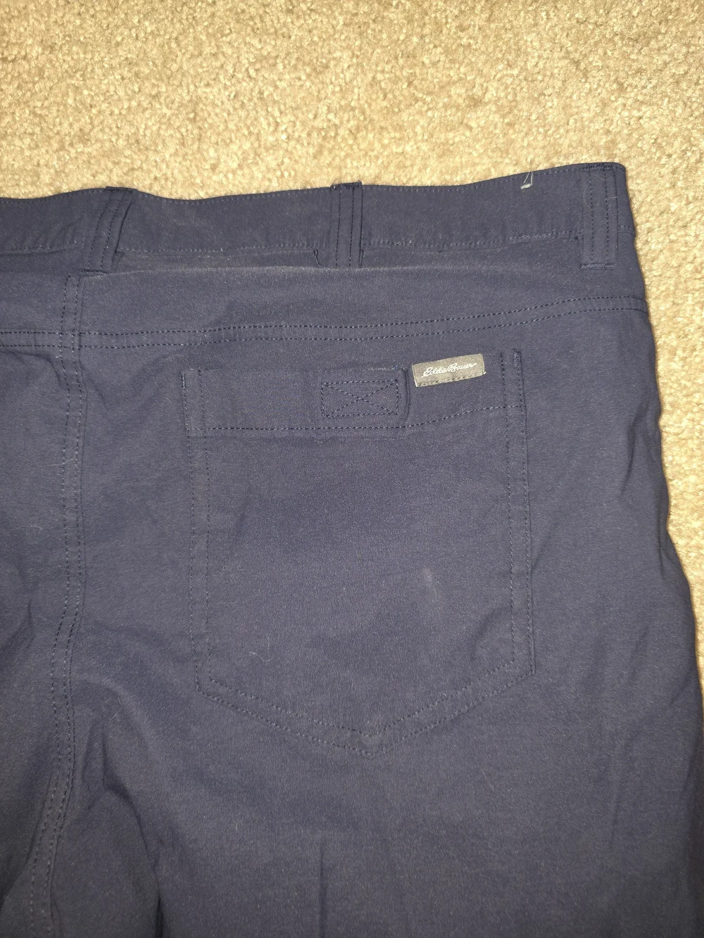 Eddie Bauer Mens Pants 40x32 Fleece Lined Hiking Pants Blue Outdoor